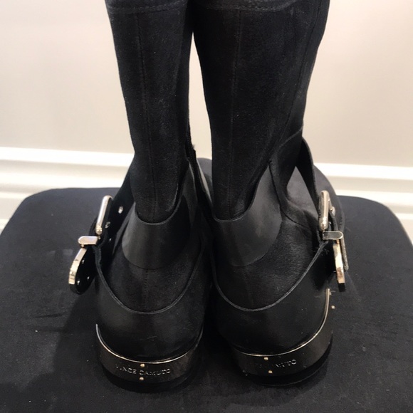 Vince Camuto Black Leather Boots - Picture 3 of 9